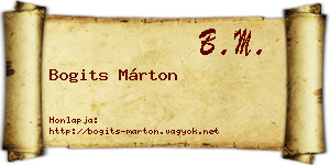 Bogits Márton névjegykártya